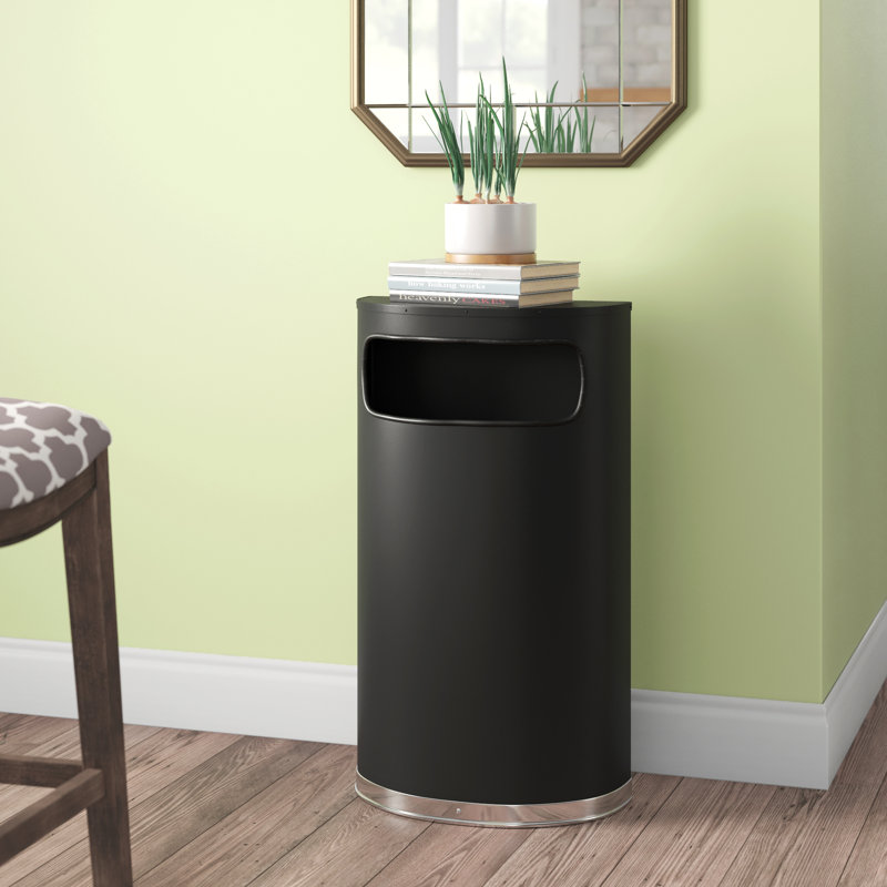 Witt Half Round Stainless Steel 9 Gallon Trash Can & Reviews Wayfair